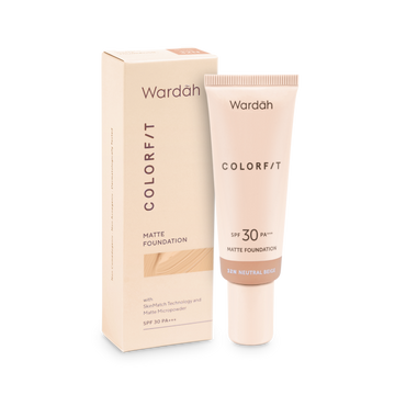 Wardah, Color Fit, Matte Foundation, 32N Neutral Beige, 25 ml